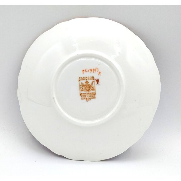 Paragon Teacup and Saucer Pale Mauve w/Multicolored flowers on Black Rare! - Picture 3 of 10